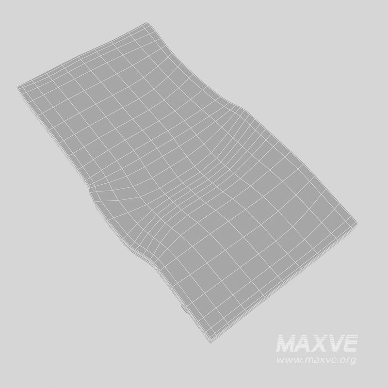 3D 3D natural wood table model 03 model model - Image 4