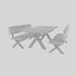 3D 3D natural wood table chair model - Thumbnail 3