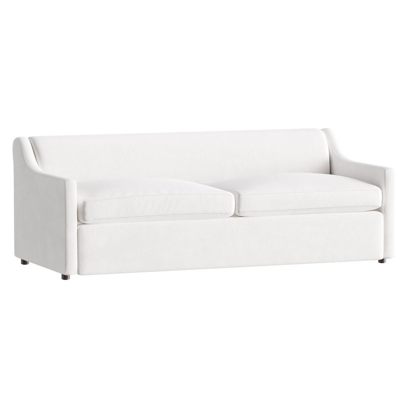 GREY PERFORMANCE FABRIC SLEEPER SOFA - Image 5