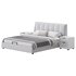 Gray Wingback Upholstered Headboard Bed - Thumbnail 3