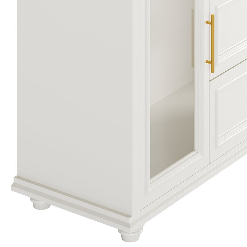 Sleek White Modern Sideboard Credenza - Image 7