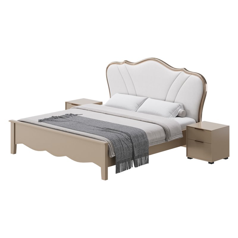 Faux Leather Upholstered Headboard Bed - Image 5