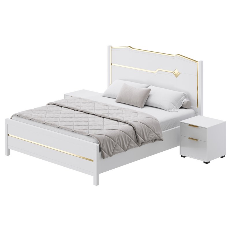Modern White Bed I - Image 4