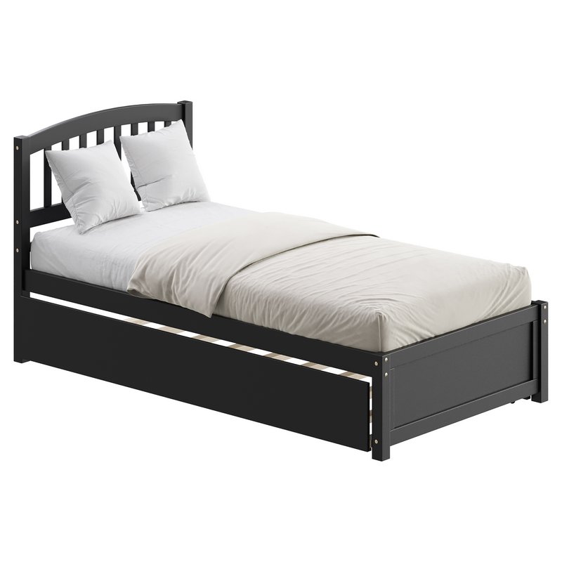 Twin Size Platform Bed Wood Bed - Image 5