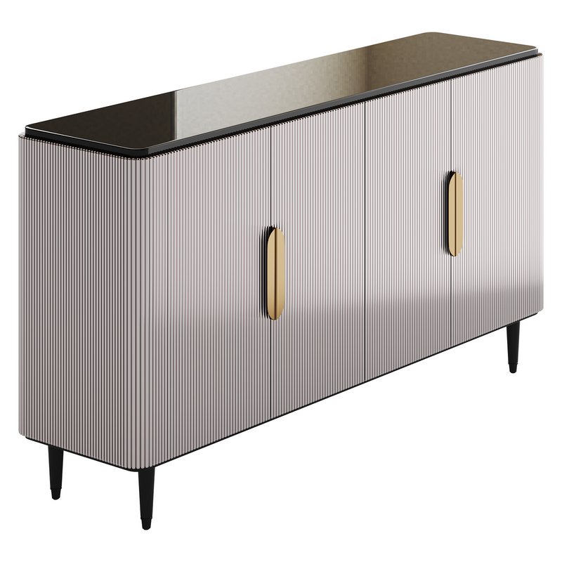 Modern Sideboard Buffet Black Kitchen - Image 4