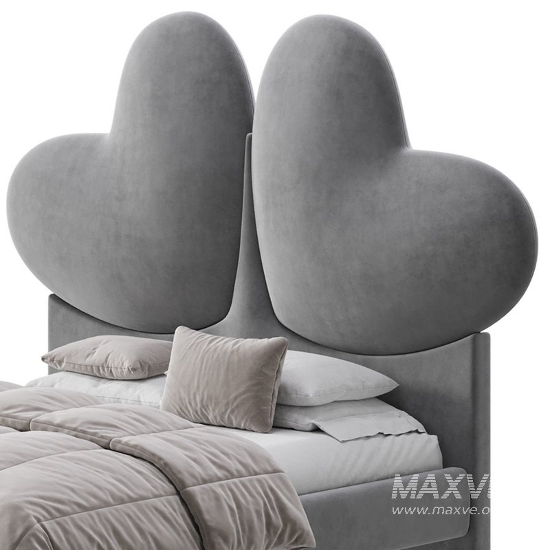 Elegant Blue Pine Wood Upholstered Panel Bed - Image 5