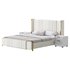 Glamorous White Upholstered Wingback Bed I - Thumbnail 3