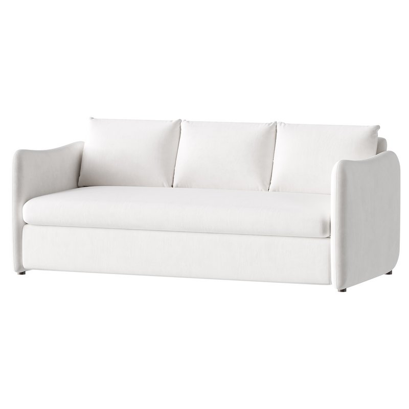 WHITE PERFORMANCE FABRIC SLEEPER SOFA - Image 5