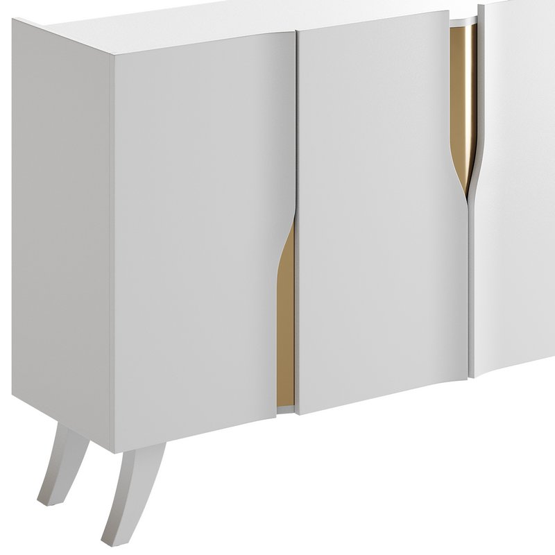 Modern White Sideboard Buffet - Image 6