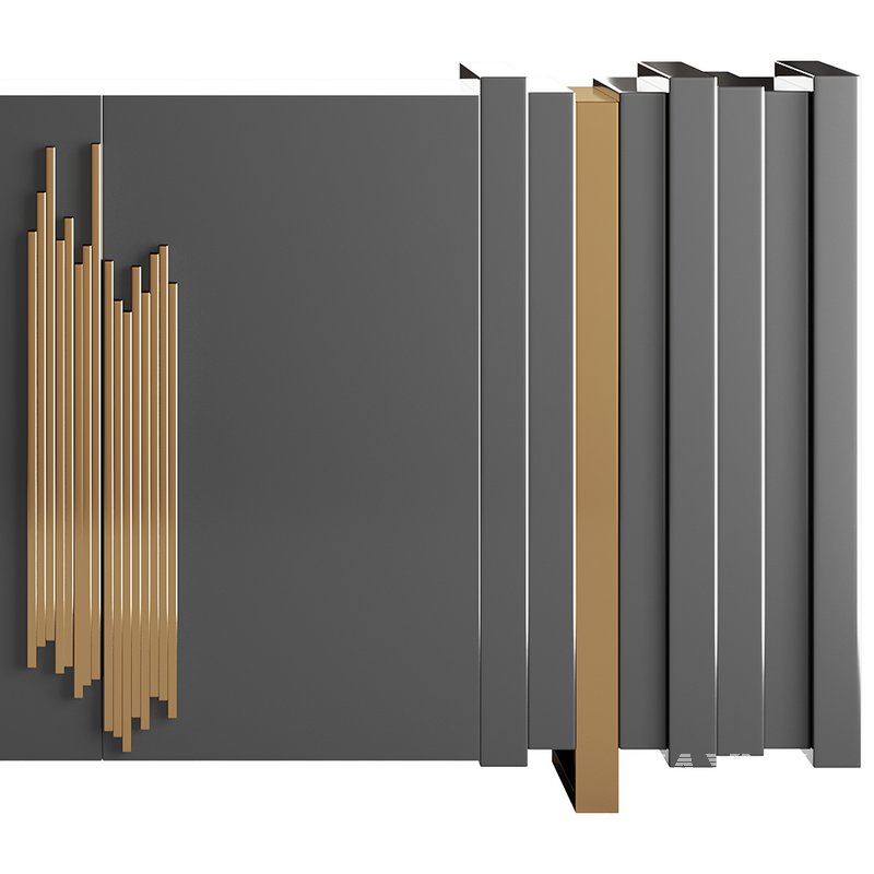 Luxury Sideboard Black Rectangular - Image 4