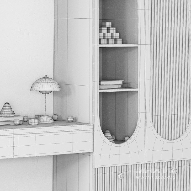 Furniture for children cupboard with toys and decor 02 - Image 4