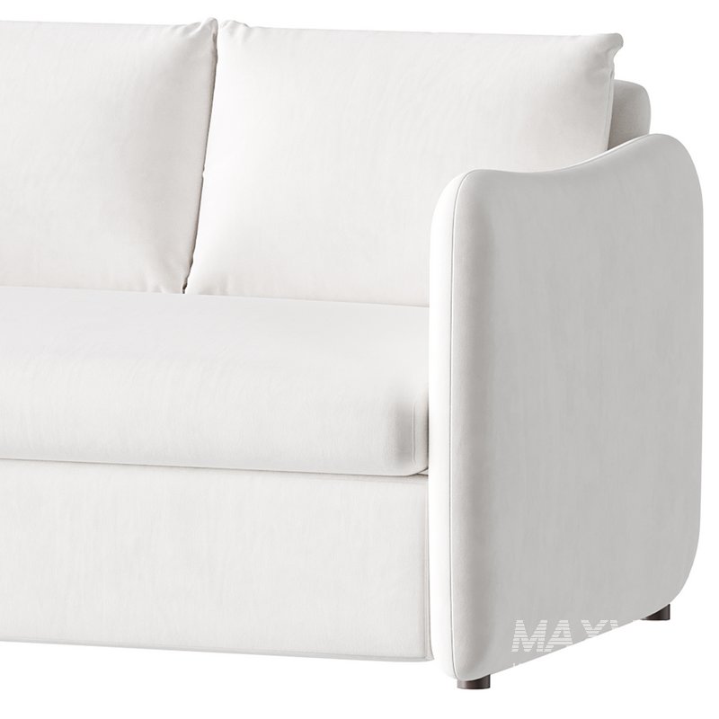 WHITE PERFORMANCE FABRIC SLEEPER SOFA - Image 4