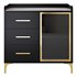 Modern Glass Door Wood Sideboard 2 - Thumbnail 6