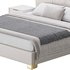 Elegant Beige Upholstered Modern Headboard Bed - Thumbnail 7