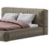Icnoyotl suede fabric rectangular headboard modern bed I - Thumbnail 7