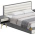 Grey Rectangular Headboard Standard Bed - Thumbnail 8