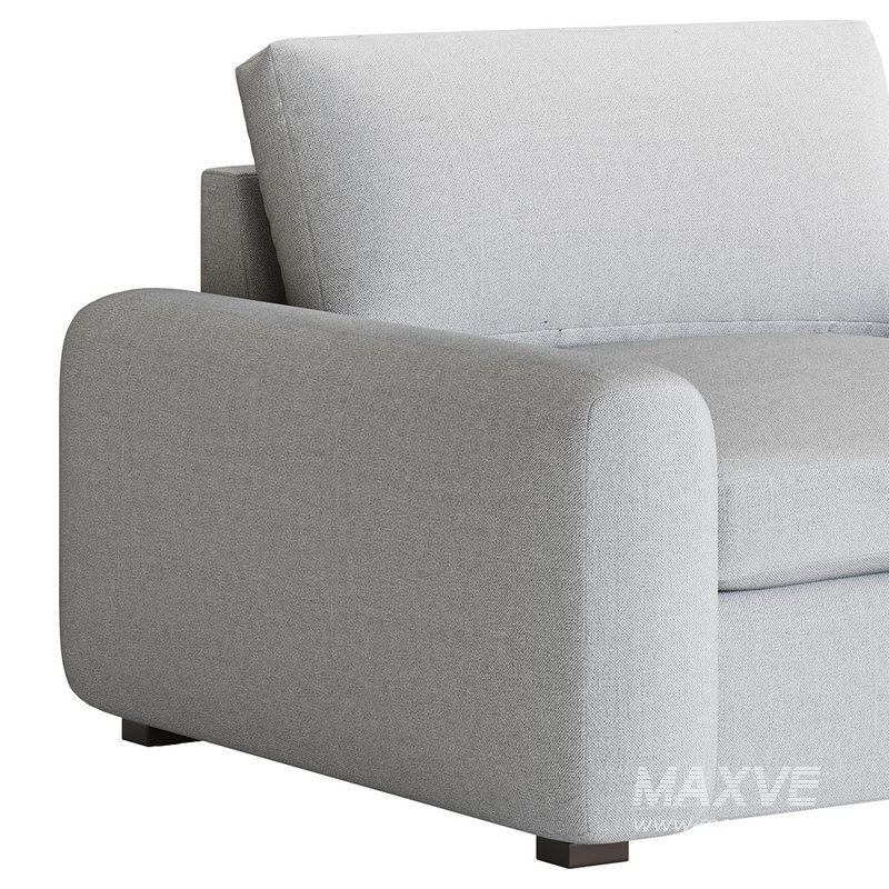 SERRAT WHITE PERFORMANCE FABRIC CHAIR AND A HALF - Image 6