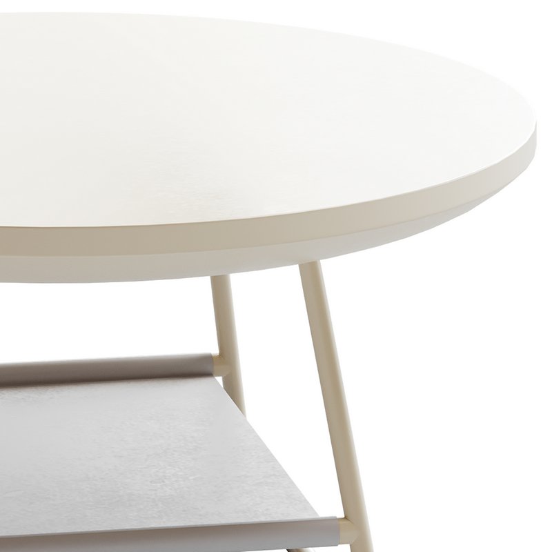 Modern Sled Round Wood Coffee Table - Image 6