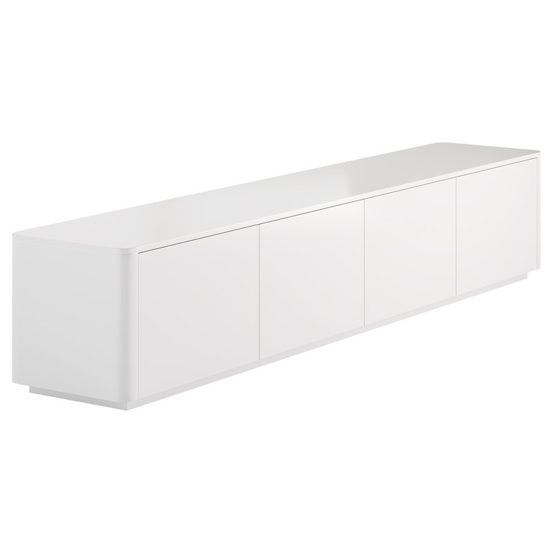 Stylish White TV Stand in Wood - Image 6