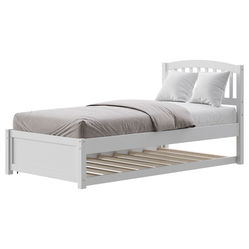 Twin Size Platform Bed Wood Bed - Image 6