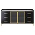 Modern Glass Door Wood Sideboard 2 - Thumbnail 6