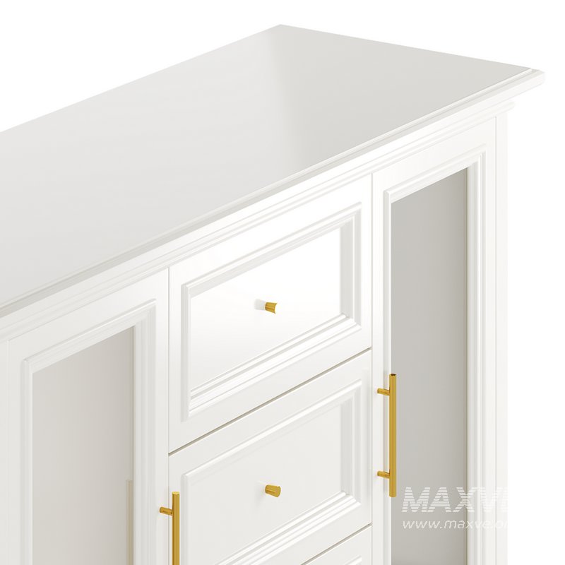 Sleek White Modern Sideboard Credenza - Image 5