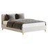 White Faux Leather Upholstered Modern Bed - Thumbnail 5