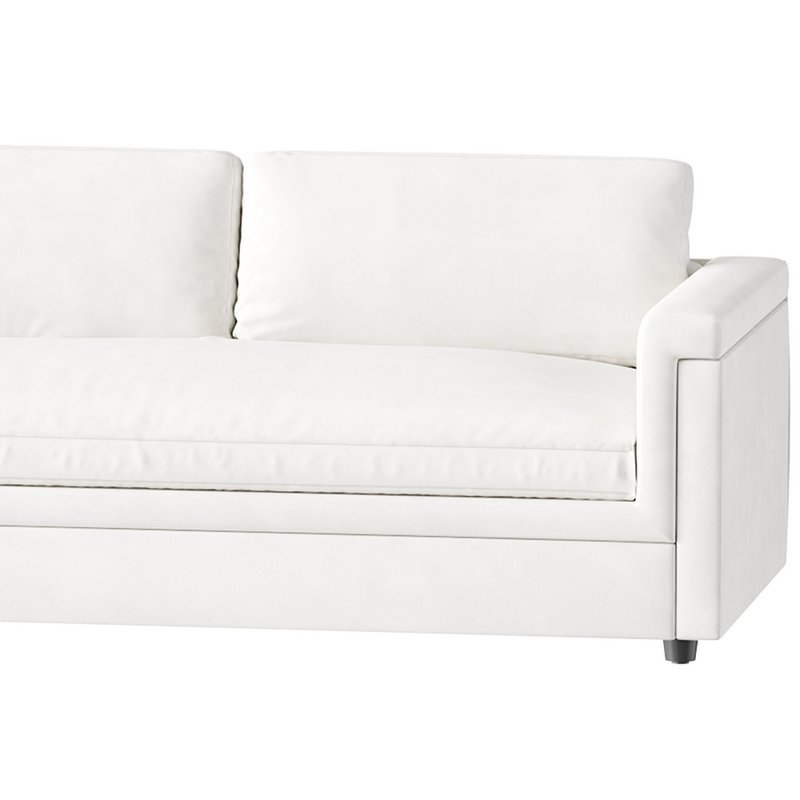 IVORY PERFORMANCE VELVET SOFA - Image 5