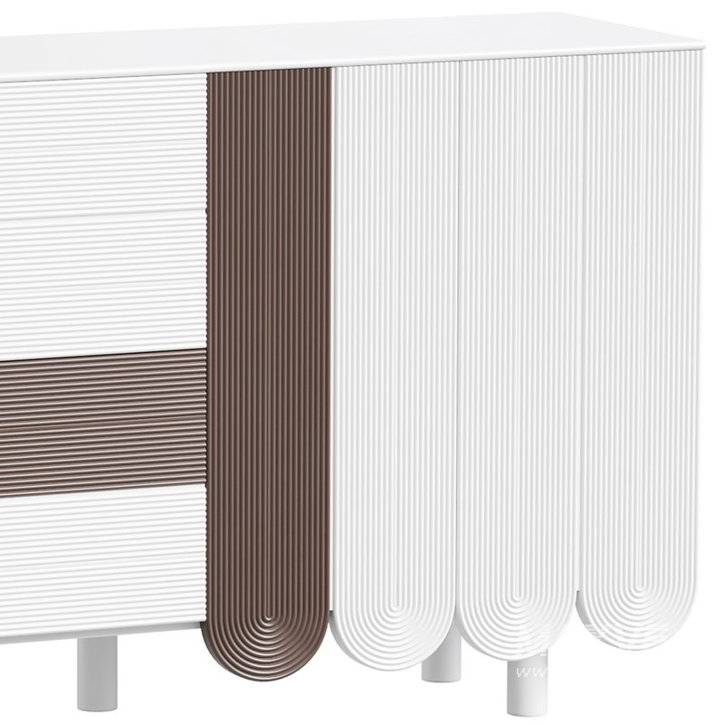 Modern White Sideboard - Image 6