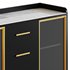 Modern Glass Door Wood Sideboard 3 - Thumbnail 5