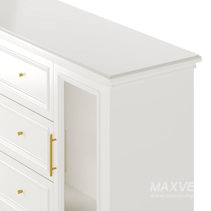 Sleek White Modern Sideboard Credenza - Image 6