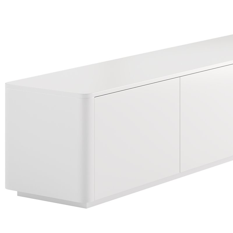 Stylish White TV Stand in Wood - Image 7