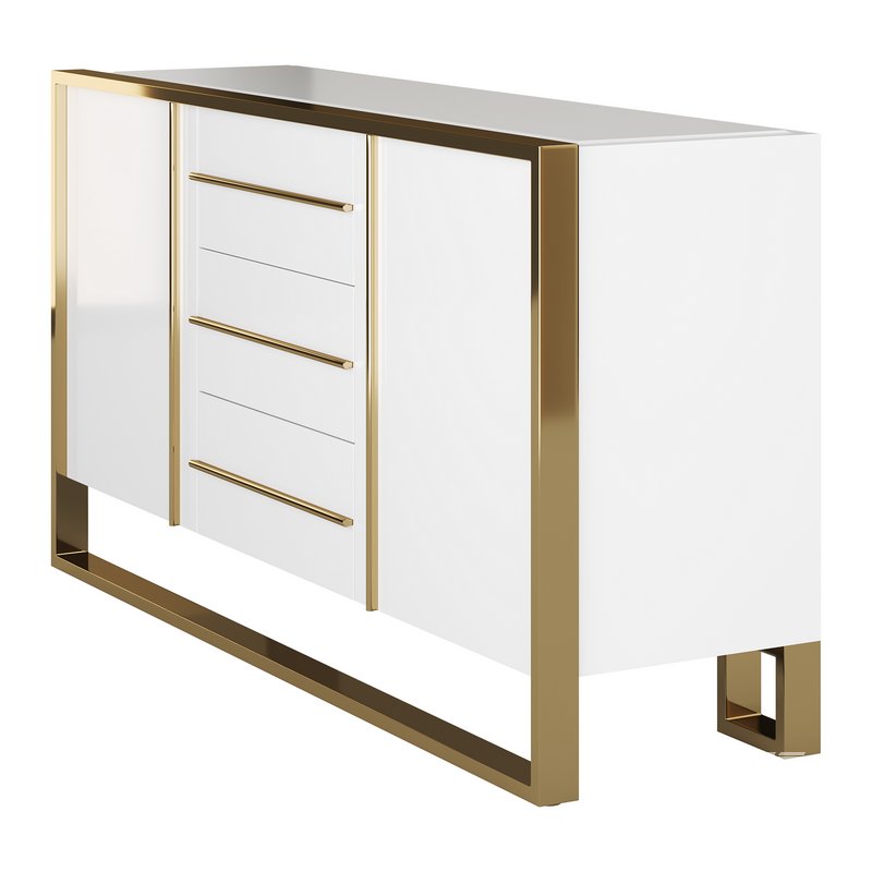 Glossy White Buffet - Image 9