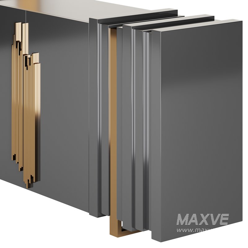 Luxury Sideboard Black Rectangular - Image 7