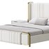 Glamorous White Upholstered Wingback Bed I - Thumbnail 6