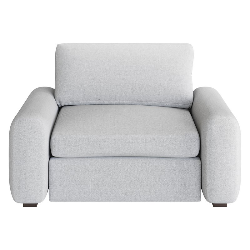 SERRAT WHITE PERFORMANCE FABRIC CHAIR AND A HALF - Image 5