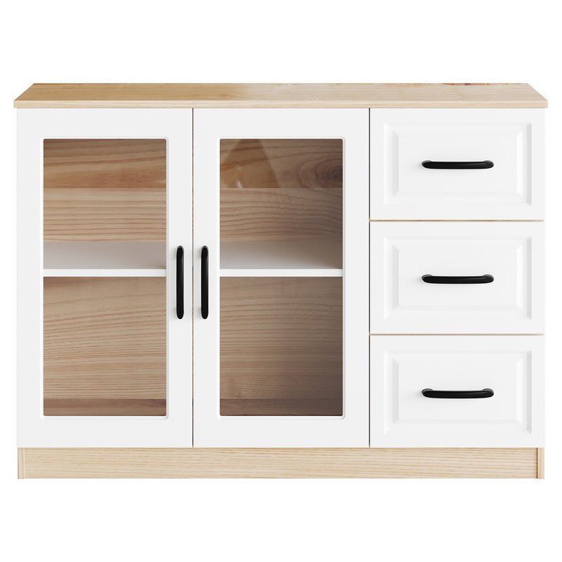 Modern Wood Buffet Cabinet 2 - Image 7