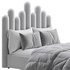 Light Wood Upholstered Panel Modern Bed - Thumbnail 6