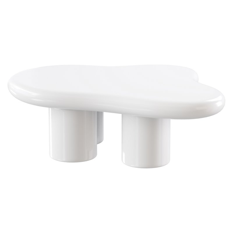 Modern Smooth Wood Abstract Coffee Table - Image 7