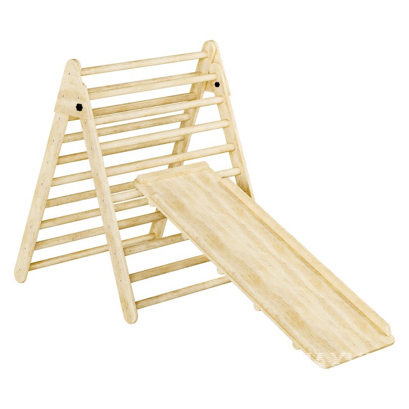 Childrens wooden pikler exercise machine with weight Varnish - Image 7