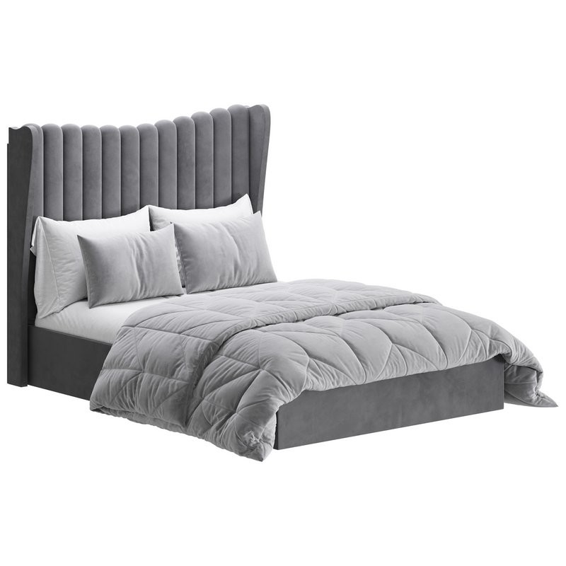 Octavia Velvet-Finish Ottoman Bed I - Image 6