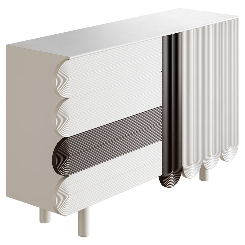 Modern White Sideboard - Image 7