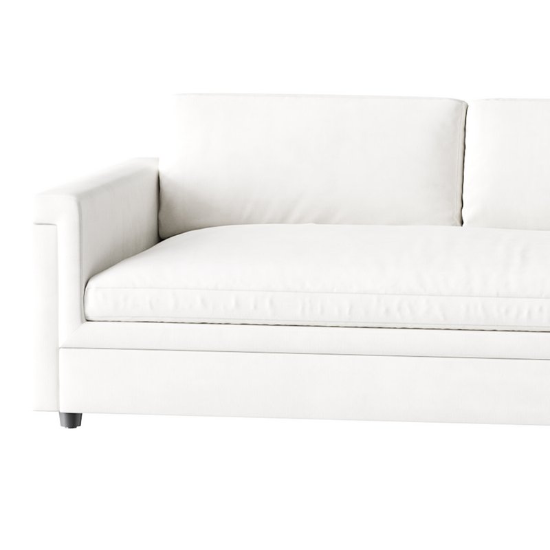 IVORY PERFORMANCE VELVET SOFA - Image 6