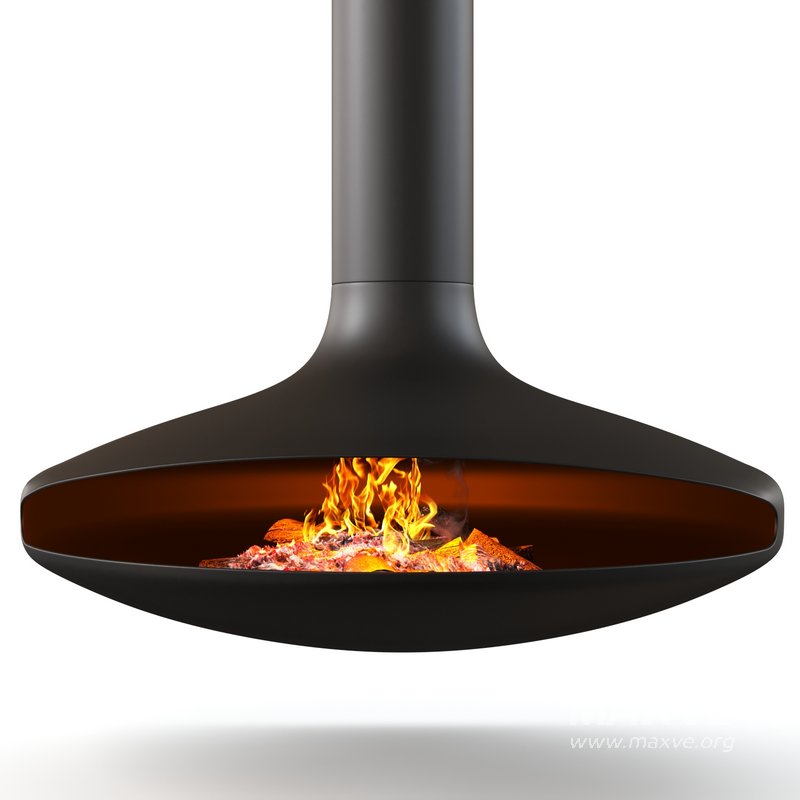 Suspended Rotating Fireplace Gyrofocus black - Image 3