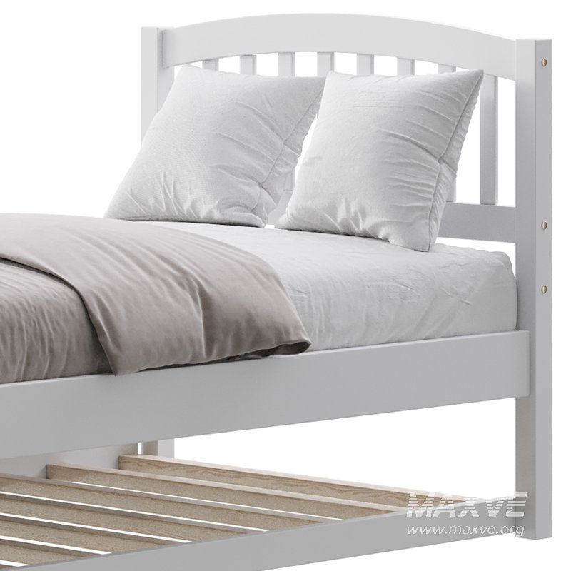 Twin Size Platform Bed Wood Bed - Image 7