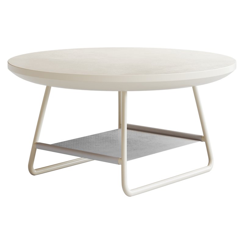 Modern Sled Round Wood Coffee Table - Image 7