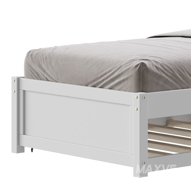 Twin Size Platform Bed Wood Bed - Image 8