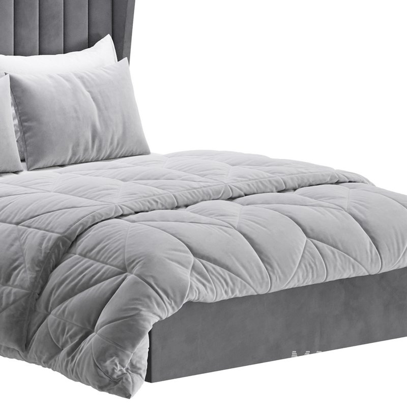 Octavia Velvet-Finish Ottoman Bed I - Image 7