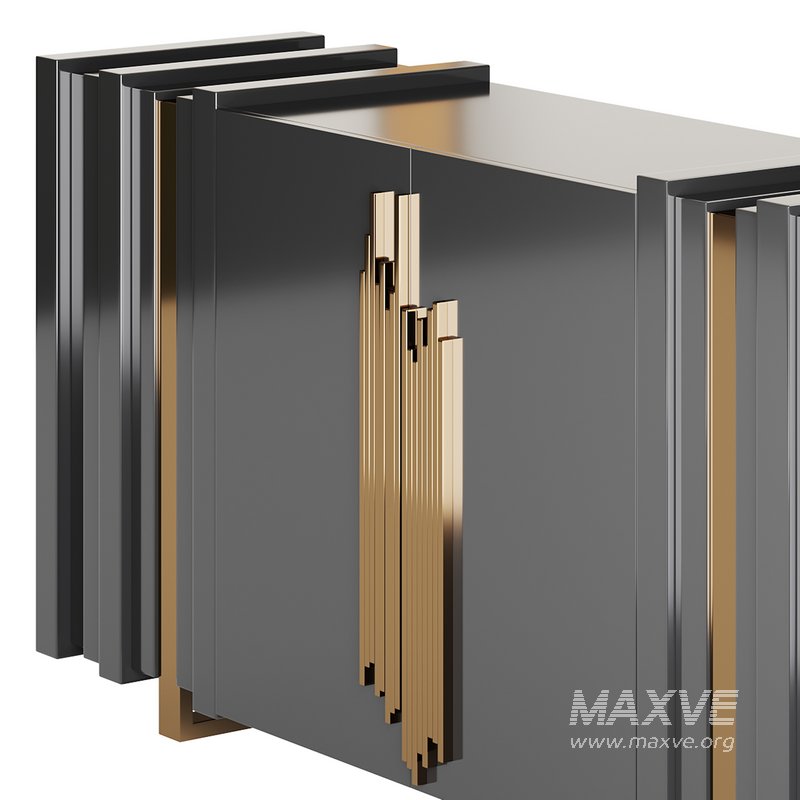 Luxury Sideboard Black Rectangular - Image 10