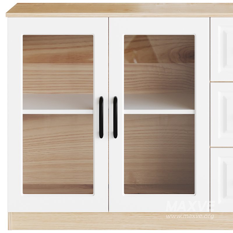 Modern Wood Buffet Cabinet 2 - Image 8